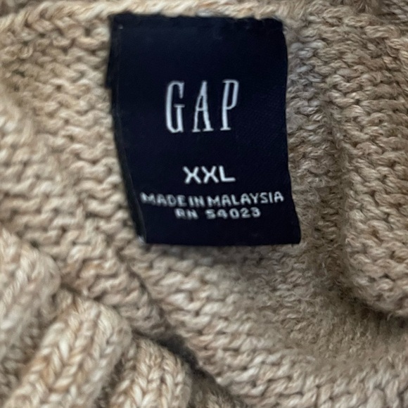 Gap Beige CottonLong Sleeve Chunky Turtleneck Sweater - Picture 8 of 10